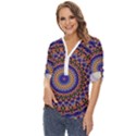 Mandala Kaleidoscope Background Zip Up Long Sleeve Blouse View2