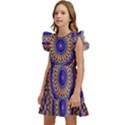 Mandala Kaleidoscope Background Kids  Winged Sleeve Dress View2