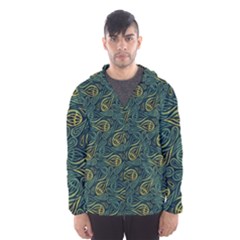 Pattern Abstract Green Texture Men s Hooded Windbreaker