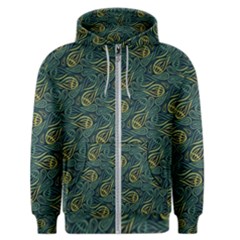 Pattern Abstract Green Texture Men s Zipper Hoodie