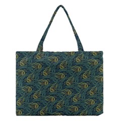 Pattern Abstract Green Texture Medium Tote Bag