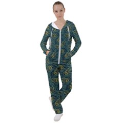 Pattern Abstract Green Texture Women s Tracksuit