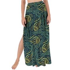 Pattern Abstract Green Texture Maxi Chiffon Tie-up Sarong