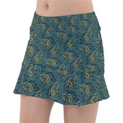 Pattern Abstract Green Texture Classic Tennis Skirt