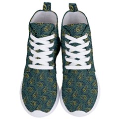 Pattern Abstract Green Texture Women s Lightweight High Top Sneakers