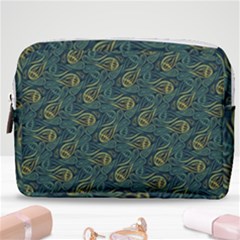 Pattern Abstract Green Texture Make Up Pouch (medium)