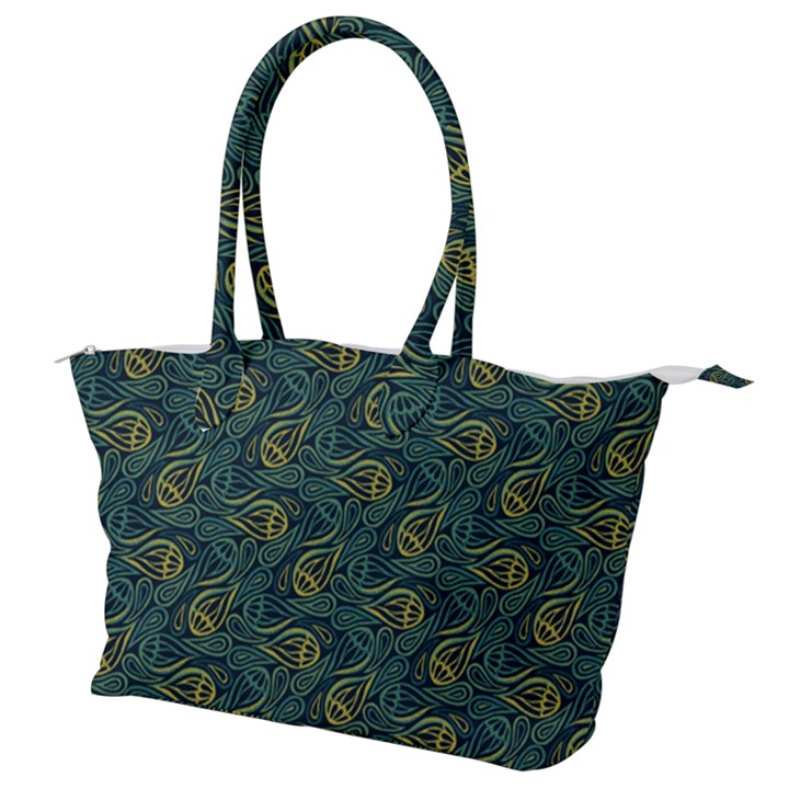 Pattern Abstract Green Texture Canvas Shoulder Bag