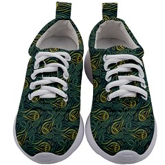 Pattern Abstract Green Texture Kids Athletic Shoes