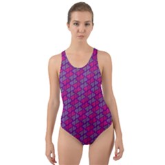 Heart Love Romantic Cute Pattern Cut-out Back One Piece Swimsuit