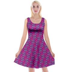 Heart Love Romantic Cute Pattern Reversible Velvet Sleeveless Dress