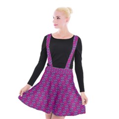 Heart Love Romantic Cute Pattern Suspender Skater Skirt