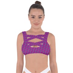 Heart Love Romantic Cute Pattern Bandaged Up Bikini Top