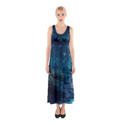 Path Forest Wood Light Night Sleeveless Maxi Dress