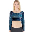 Path Forest Wood Light Night Long Sleeve Crop Top View1