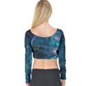 Path Forest Wood Light Night Long Sleeve Crop Top View2