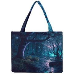 Path Forest Wood Light Night Mini Tote Bag