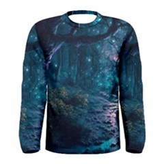 Path Forest Wood Light Night Men s Long Sleeve Tee