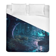 Path Forest Wood Light Night Duvet Cover (full/ Double Size)