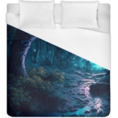 Path Forest Wood Light Night Duvet Cover (king Size)