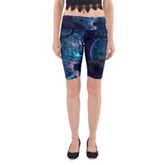 Path Forest Wood Light Night Yoga Cropped Leggings