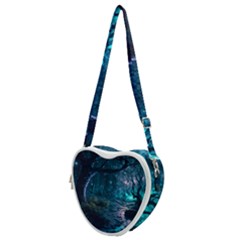 Path Forest Wood Light Night Heart Shoulder Bag