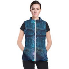 Path Forest Wood Light Night Women s Puffer Vest by Jancukart