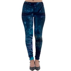 Path Forest Wood Light Night Lightweight Velour Leggings by Jancukart