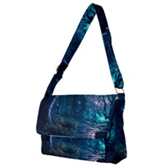 Path Forest Wood Light Night Full Print Messenger Bag (s) by Jancukart