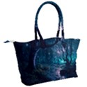 Path Forest Wood Light Night Canvas Shoulder Bag View2