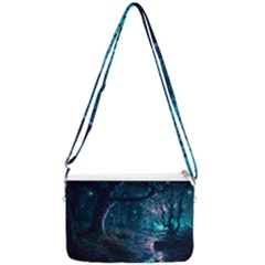 Path Forest Wood Light Night Double Gusset Crossbody Bag by Jancukart