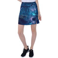 Path Forest Wood Light Night Tennis Skirt