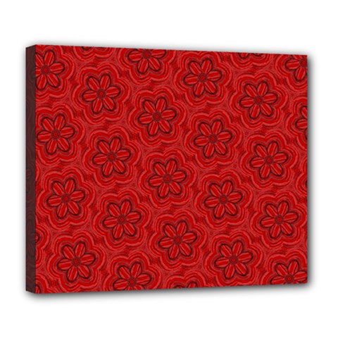 Floral Pattern Background Flowers Deluxe Canvas 24  X 20  (stretched)