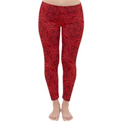 Floral Pattern Background Flowers Classic Winter Leggings