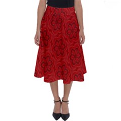 Floral Pattern Background Flowers Perfect Length Midi Skirt