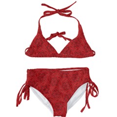 Floral Pattern Background Flowers Kids  Classic Bikini Set