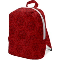 Floral Pattern Background Flowers Zip Up Backpack