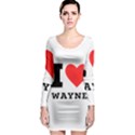 I love wayne Long Sleeve Bodycon Dress View1