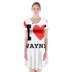 I Love Wayne Short Sleeve V-neck Flare Dress by ilovewhateva