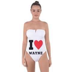 I Love Wayne Tie Back One Piece Swimsuit by ilovewhateva