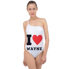 I Love Wayne Classic One Shoulder Swimsuit by ilovewhateva