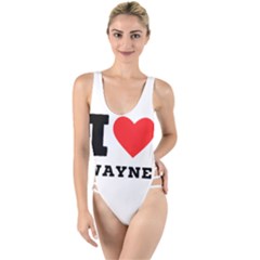 I Love Wayne High Leg Strappy Swimsuit by ilovewhateva