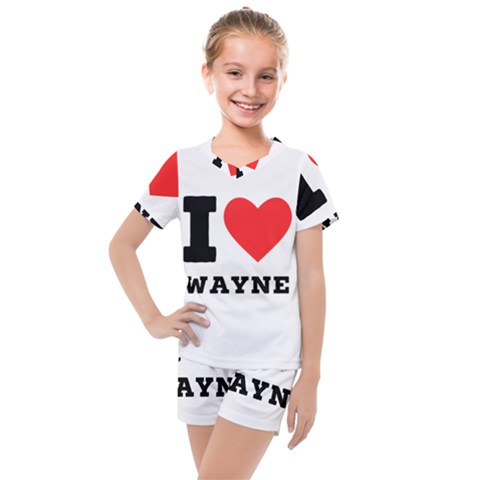 I Love Wayne Kids  Mesh Tee And Shorts Set by ilovewhateva