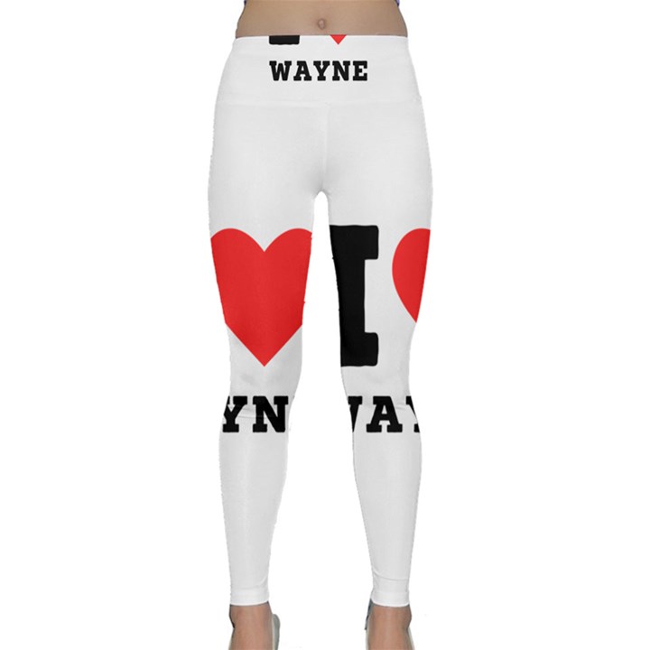 I love wayne Lightweight Velour Classic Yoga Leggings