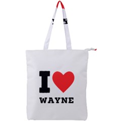 I Love Wayne Double Zip Up Tote Bag by ilovewhateva