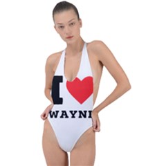 I Love Wayne Backless Halter One Piece Swimsuit by ilovewhateva