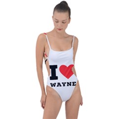 I Love Wayne Tie Strap One Piece Swimsuit by ilovewhateva