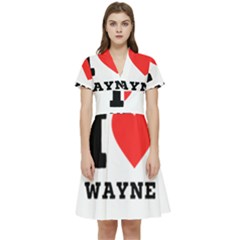 I Love Wayne Short Sleeve Waist Detail Dress by ilovewhateva