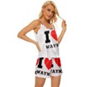 I love wayne Satin Pajama Short Set View3