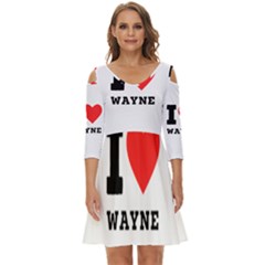 I Love Wayne Shoulder Cut Out Zip Up Dress by ilovewhateva