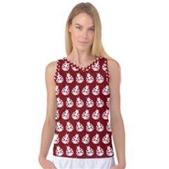 Ladybug Vector Geometric Tile Pattern Women s Basketball Tank Top by GardenOfOphir